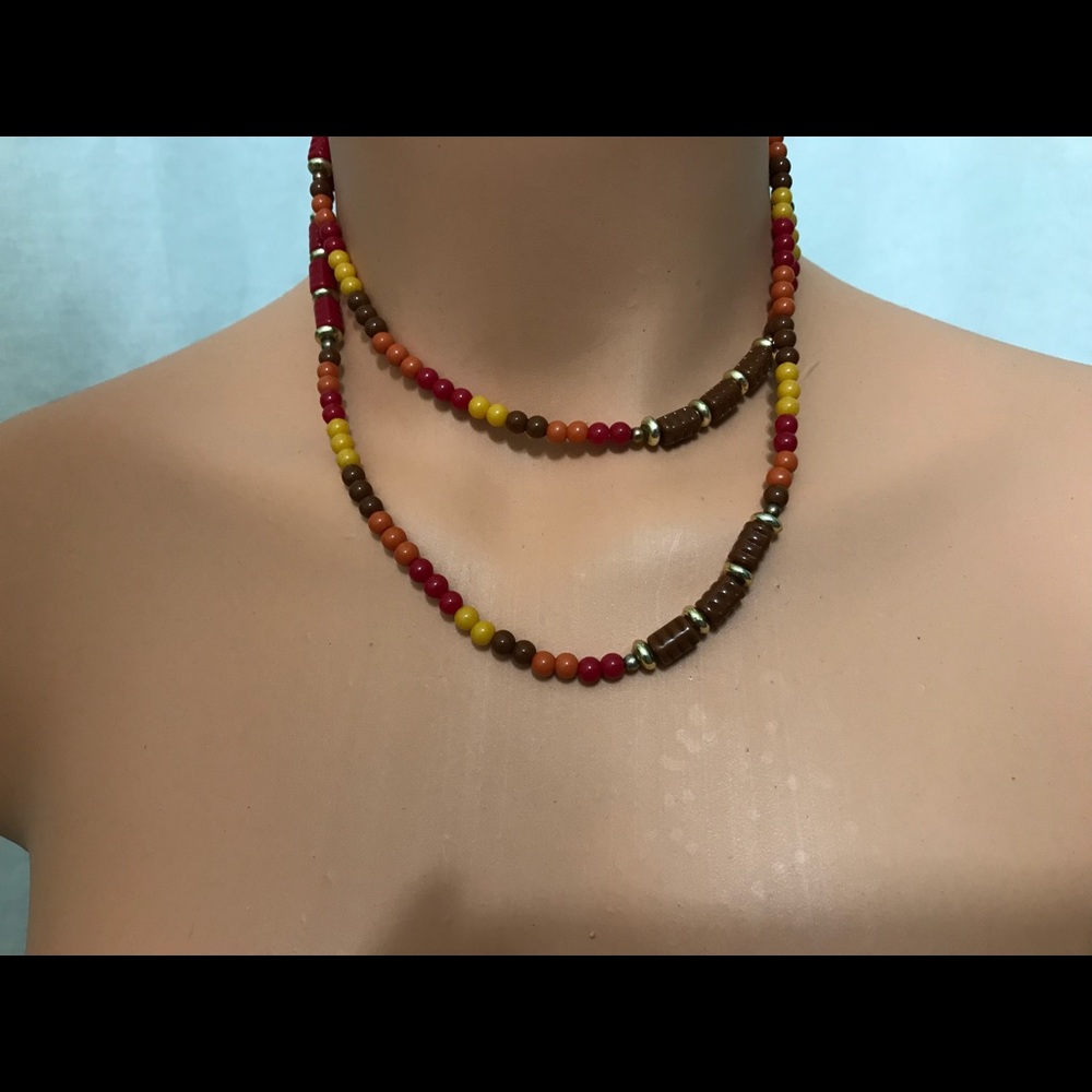 Multi-color 2 strand 18” Necklace